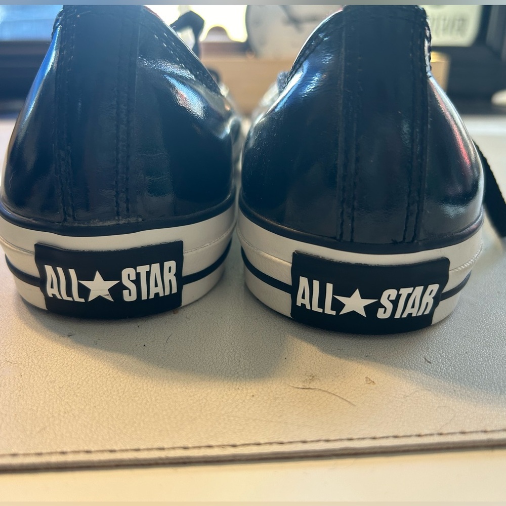 CONVERSE - Black Patent Leather with Red Trim - Picture 3 of 3